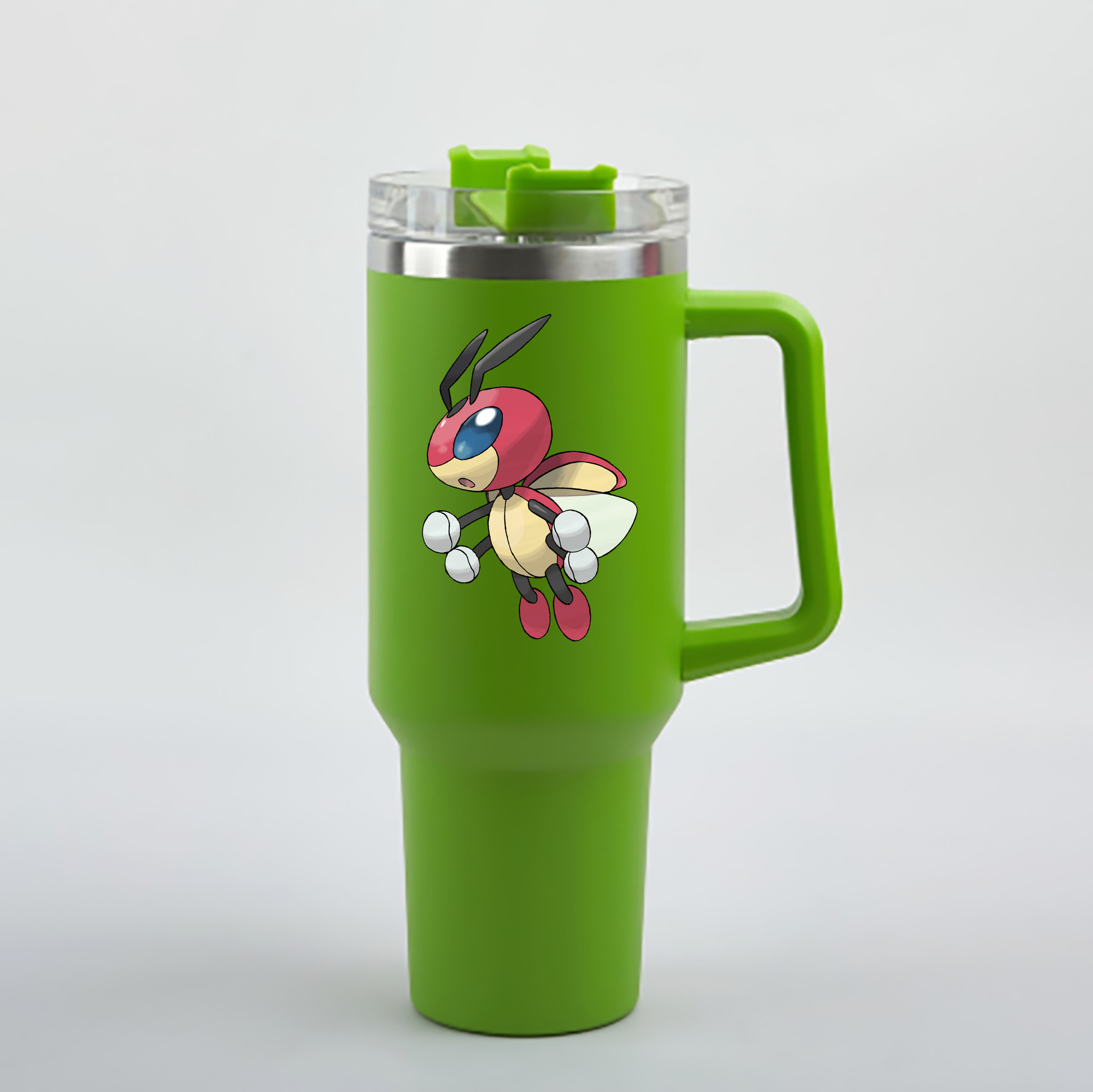 （画像用） ポケットモンスター Pokémon 1200mL車用タンブラー - クリスタルステッカー（プラスチックストロー付き）